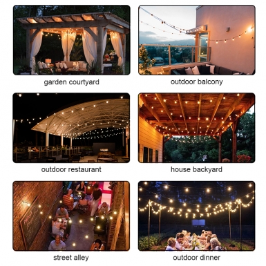 LED户外灯 - HCP084  S14暖白遥控款灯串